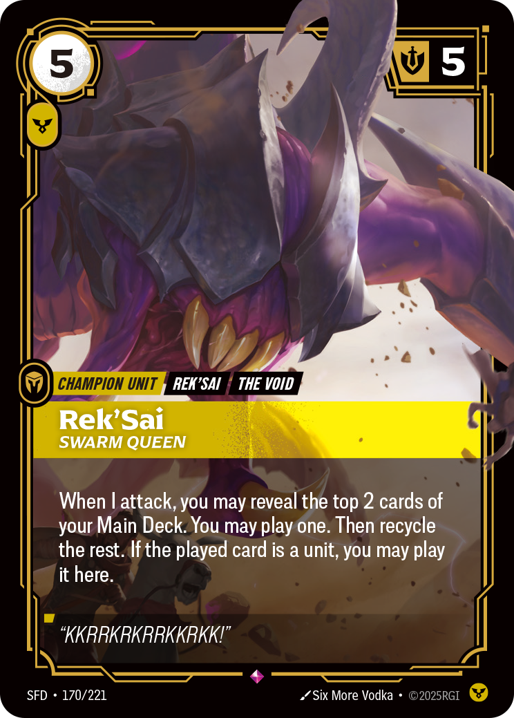 Rek'Sai - Swarm Queen - 170/221 - Rare