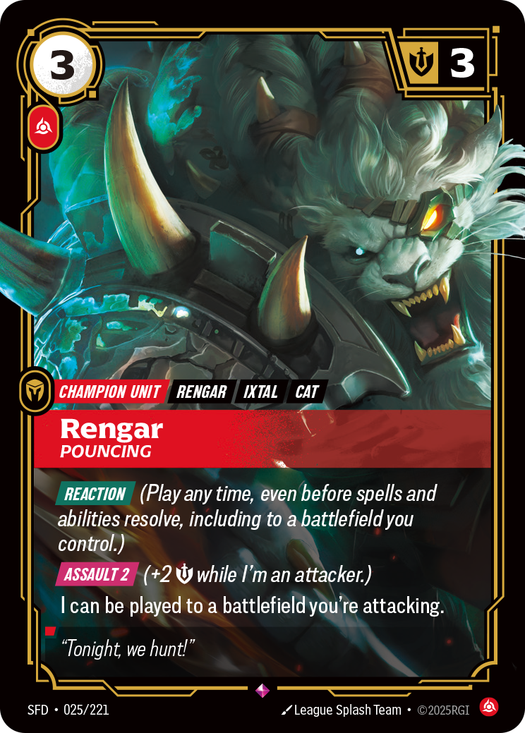 Rengar, Pouncing - 025/221 - Rare