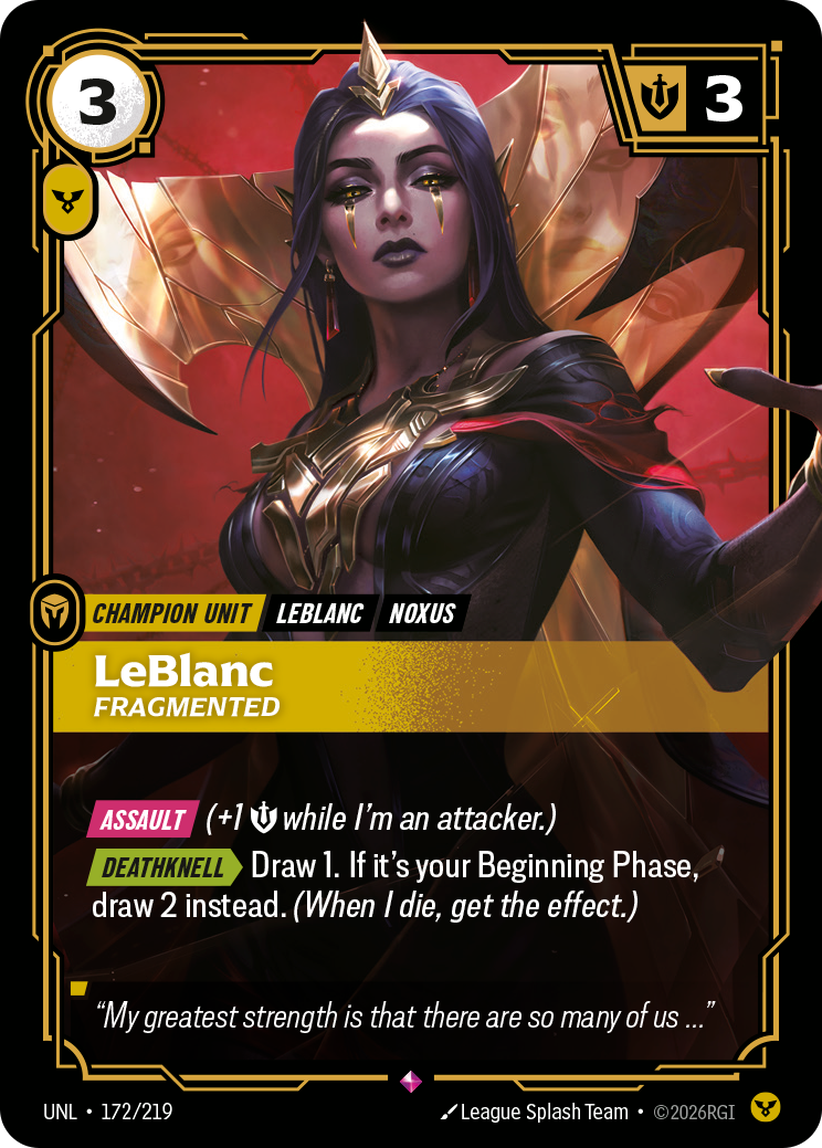 LeBlanc - Fragmented - 172/219 - Rare
