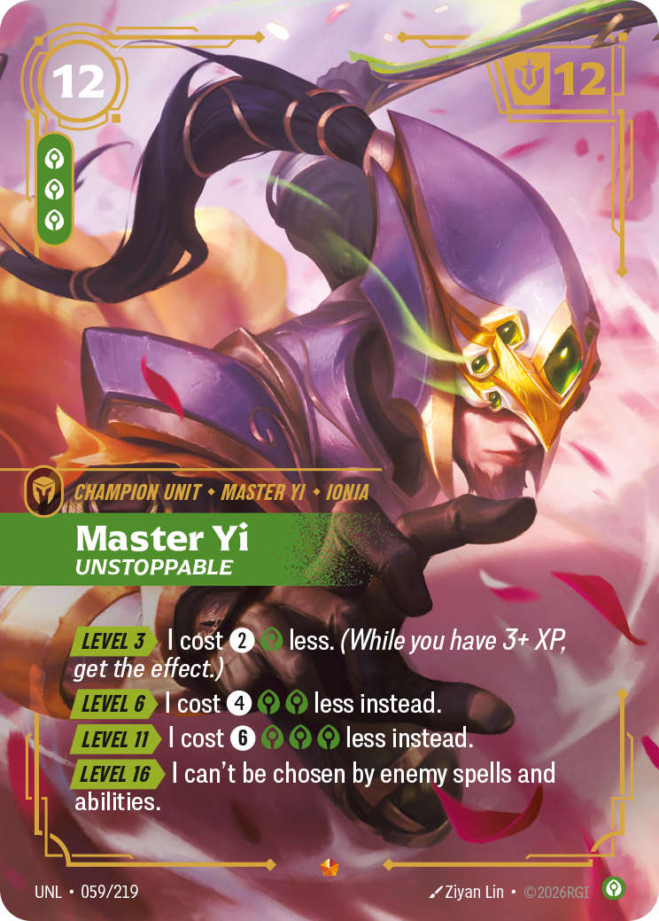 Master Yi, Unstoppable - 059/219 - Epic