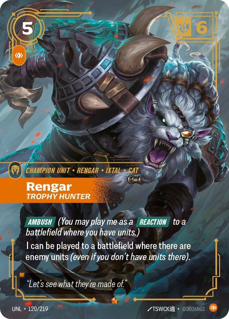 Rengar - Trophy Hunter - 120/219 - Epic