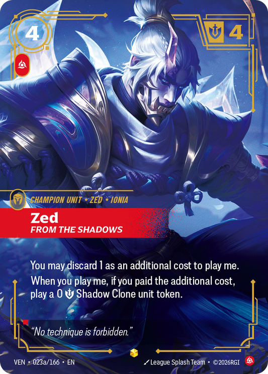Zed, From the Shadows - 023a/166 - Showcase