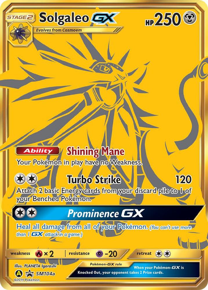Solgaleo GX - SM104a - Gold Secret