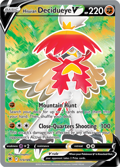 Hisuian Decidueye V - 173/189 - Full Art Ultra Rare