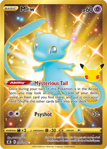 Mew - 25/25 - Gold Secret