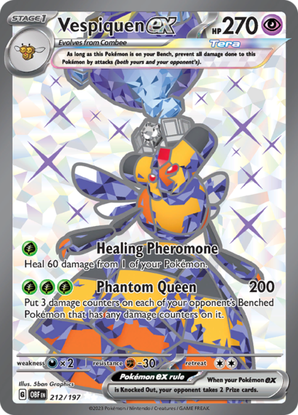 Vespiquen ex - 212/197 - Full Art Secret Rare