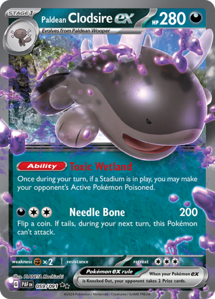 Paldean Clodsire ex - 059/091 - Ultra Rare (Español)