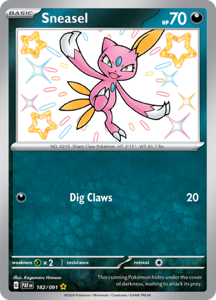 Sneasel - 182/091 - Shiny Rare (Español)