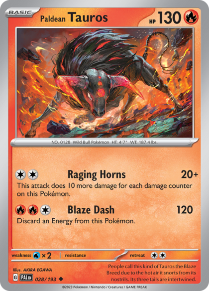 Paldean Tauros - 028/193 - Uncommon