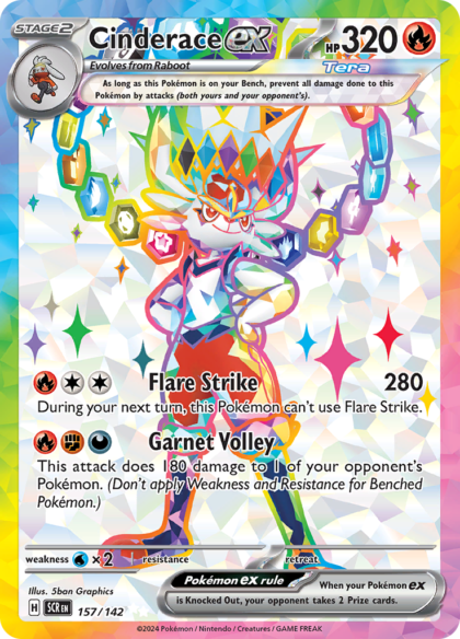 Cinderace ex - 157/142 - Full Art Secret Rare