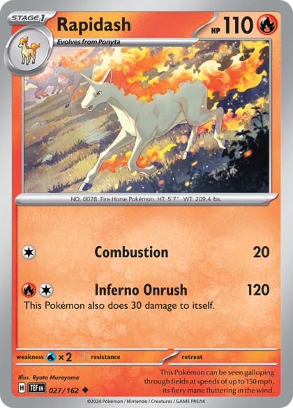 Rapidash - 027/162 - Uncommon