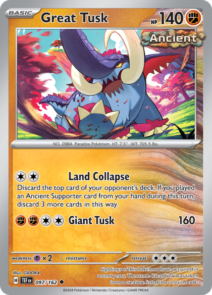 Great Tusk - 097/162 - Uncommon (Español)