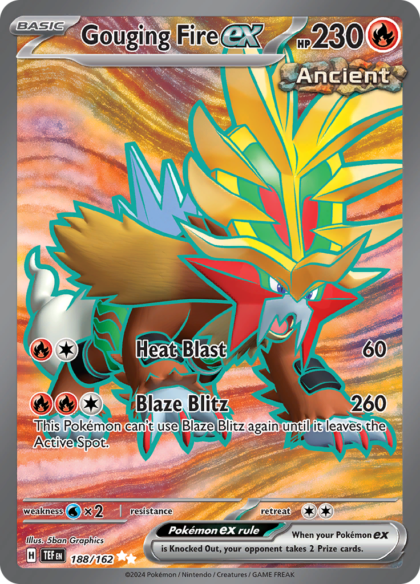 Gouging Fire ex - 188/162 - Full Art Secret Rare