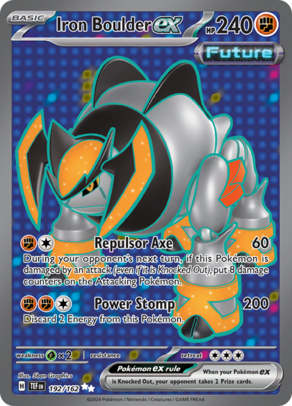 Iron Boulder ex - 192/162 - Full Art Secret Rare