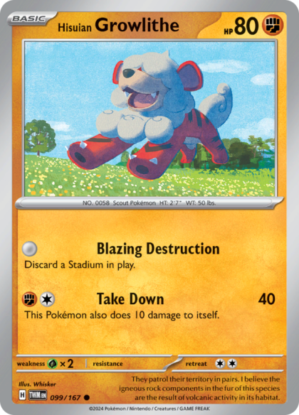 Hisuian Growlithe - 099/167 - Common (Español)