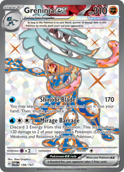 Greninja ex - 198/167 - Full Art Secret Rare