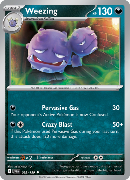 Weezing - 092/159 - Uncommon