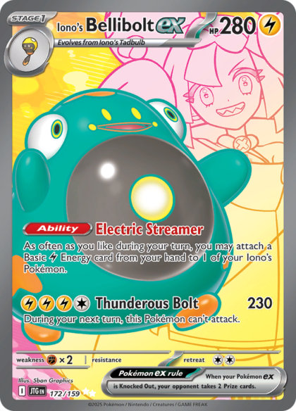 Iono's Bellibolt ex - 172/159 - Full Art Ultra Rare
