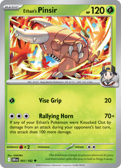 Ethan's Pinsir - 001/182 - Uncommon (Español LA)