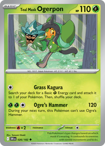 Teal Mask Ogerpon - 026/182 - Uncommon