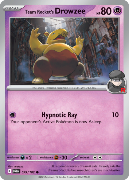 Team Rocket's Drowzee - 079/182 - Common (Español LA)