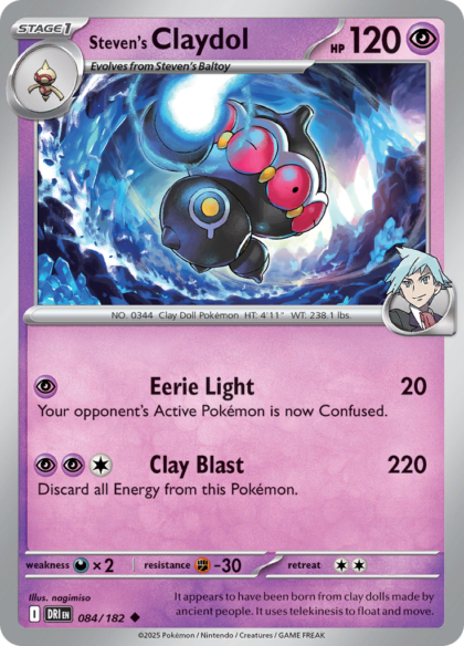 Steven's Claydol - 084/182 - Uncommon