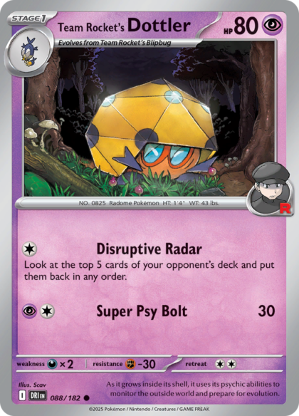 Team Rocket's Dottler - 088/182 - Common (Español LA)
