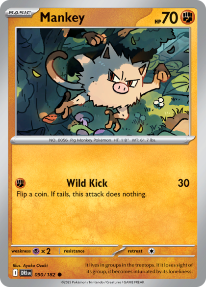 Mankey - 090/182 - Common
