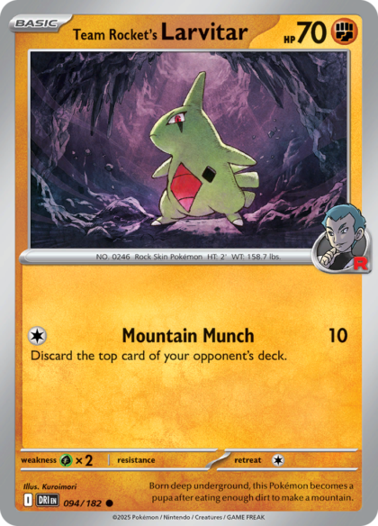 Team Rocket's Larvitar - 094/182 - Common (Español LA)