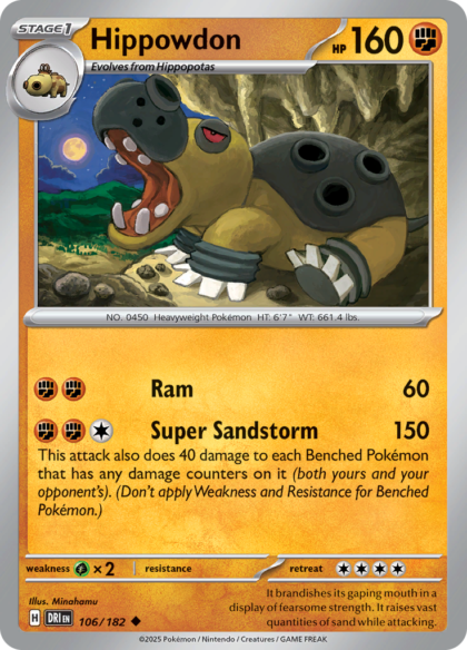 Hippowdon - 106/182 - Uncommon (Español LA)