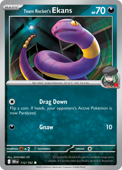 Team Rocket's Ekans - 112/182 - Common (Español LA)