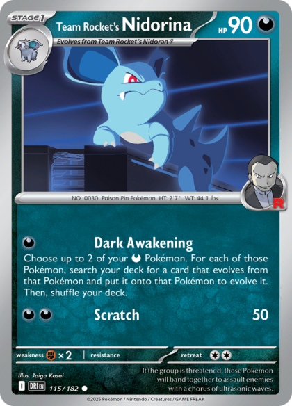 Team Rocket's Nidorina - 115/182 - Common