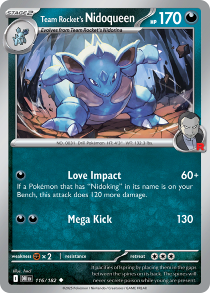 Team Rocket's Nidoqueen - 116/182 - Uncommon (Español LA)