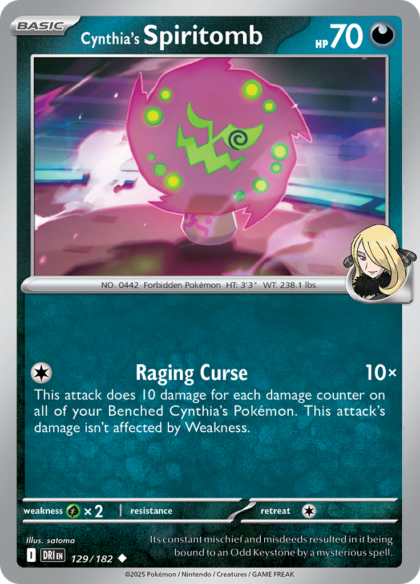 Cynthia's Spiritomb - 129/182 - Uncommon (Español LA)