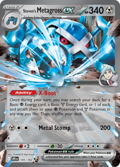 Steven's Metagross ex - 145/182 - Double Rare