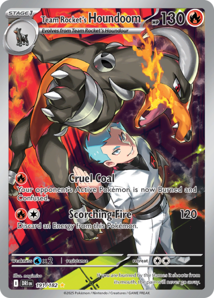 Team Rocket's Houndoom - 191/182 - Illustration Rare (Español LA)