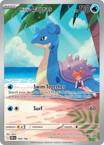 Misty's Lapras - 194/182 - Illustration Rare
