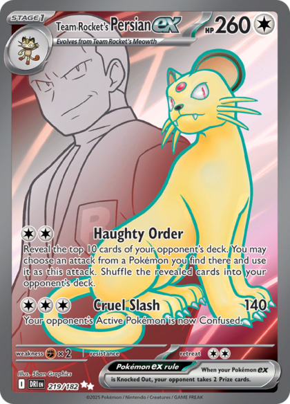 Team Rocket's Persian ex - 219/182 - Ultra Rare