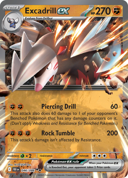 Excadrill ex - 046/086 - Double Rare