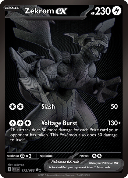 Zekrom ex - 172/086 - Black White Rare