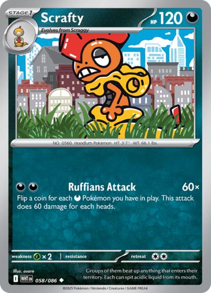 Scrafty - 058/086 - Uncommon (Español LA)