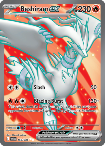 Reshiram ex - 158/086 - Ultra Rare