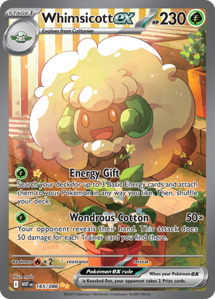 Whimsicott ex - 165/086 - Special Illustration Rare